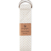 Beyaz Zebra Desenli Yoga Kemeri