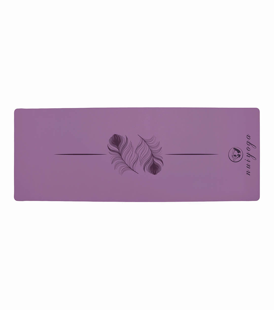 100% Natural Non-Slip 5 mm Purple Yoga &amp; Pilates Mat