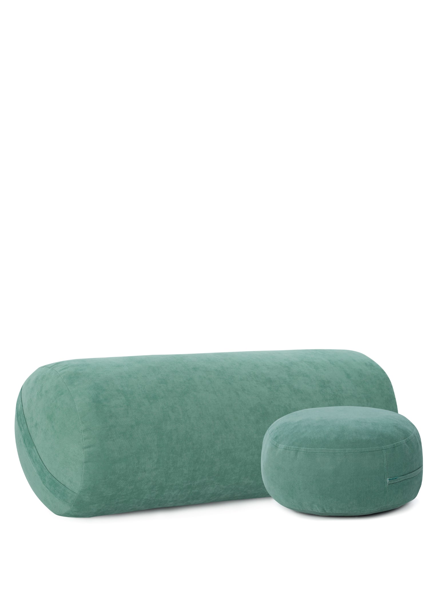 Green Bolster &amp; Meditation Cushion