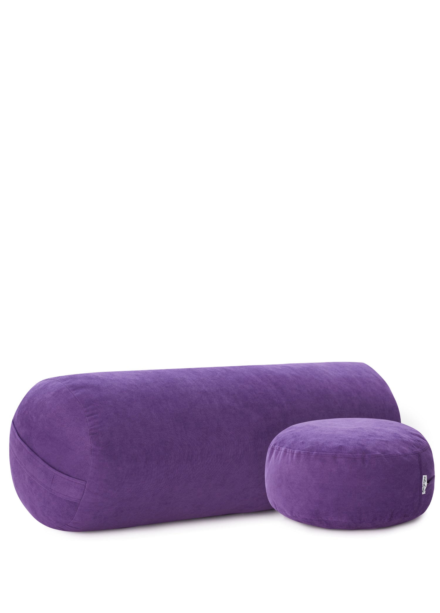 Purple Bolster &amp; Meditation Cushion