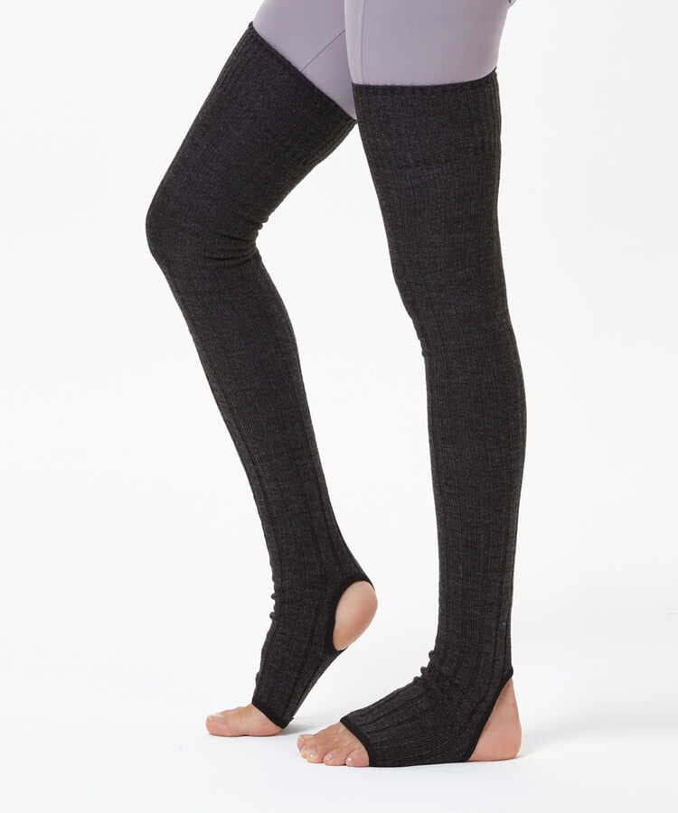 Gri Diz Üstü Yoga &amp; Pilates Çorabı