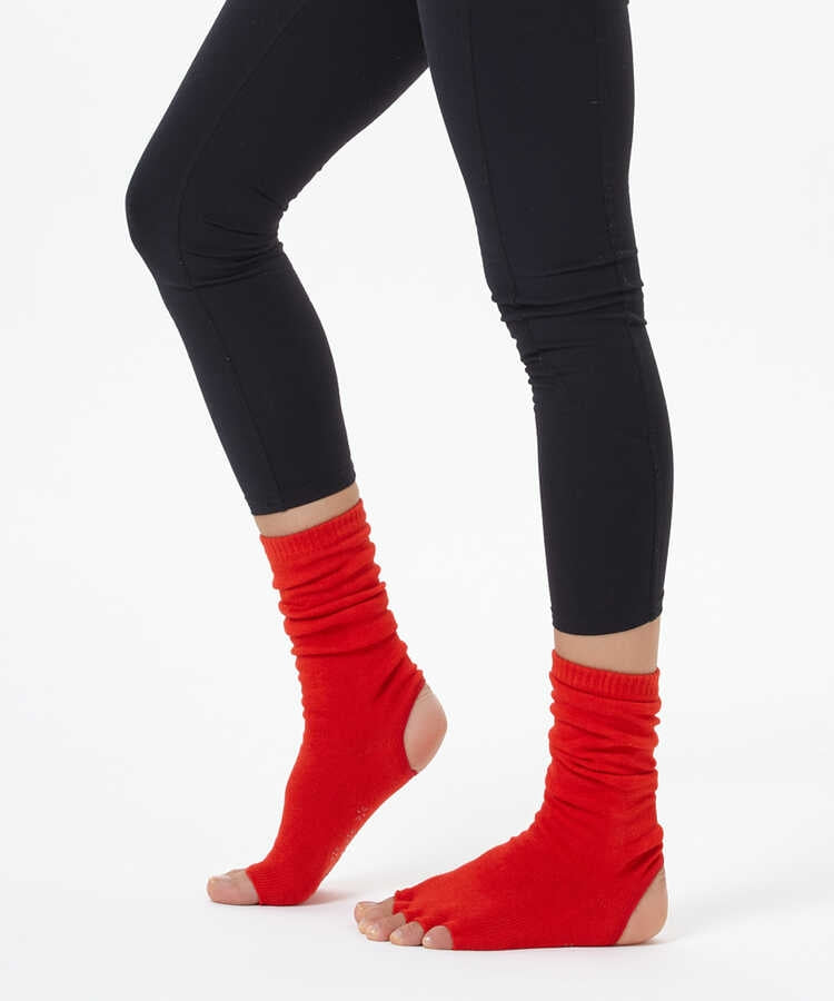 Kırmızı Bilekli Yoga &amp; Pilates Çorabı