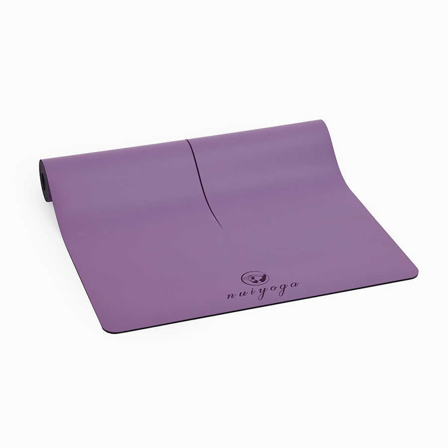 100% Natural Non-Slip 5 mm Purple Yoga &amp; Pilates Mat