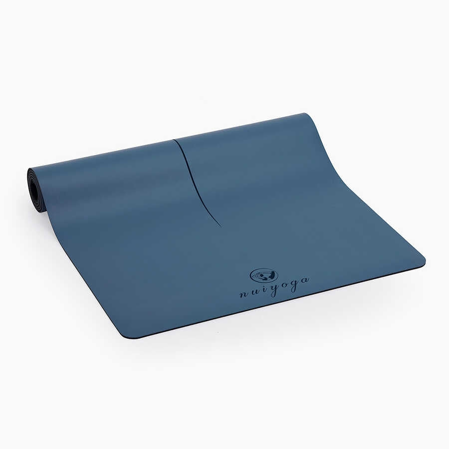 100% Natural Non-Slip 5 mm Blue Yoga &amp; Pilates Mat