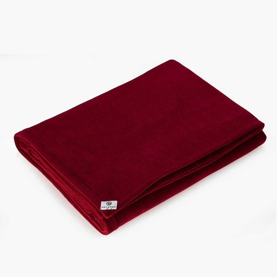 Claret Red Yoga Blanket